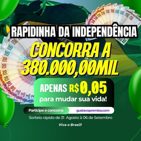 🚨 RAPIDINHA PREMIADA: R$380.000,00 MIL NO PIX! 💸